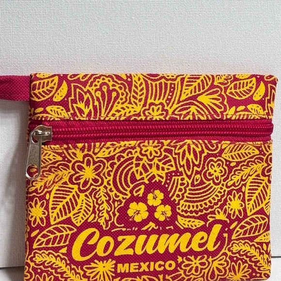 Women's Pink and Yellow Pouch - Picture 3 of 7